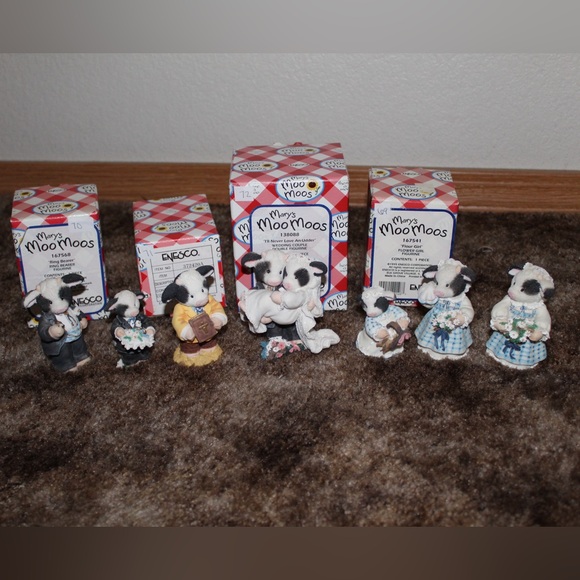 Mary Moo Moos Lot Of 33 -Random Assortment, Wedding Moo Set & Mary Moo Moo Frame - Picture 5 of 14